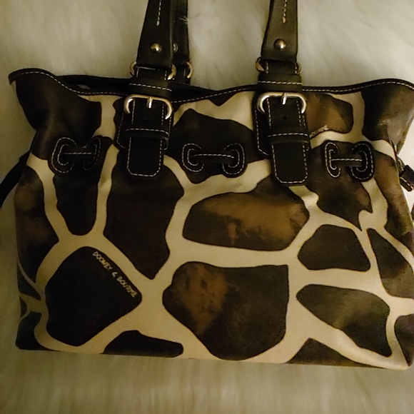 Dooney & Burke Leather Giraffe Satchel Bag - Picture 3 of 9